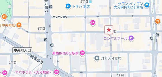 tricoへのアクセスマップ